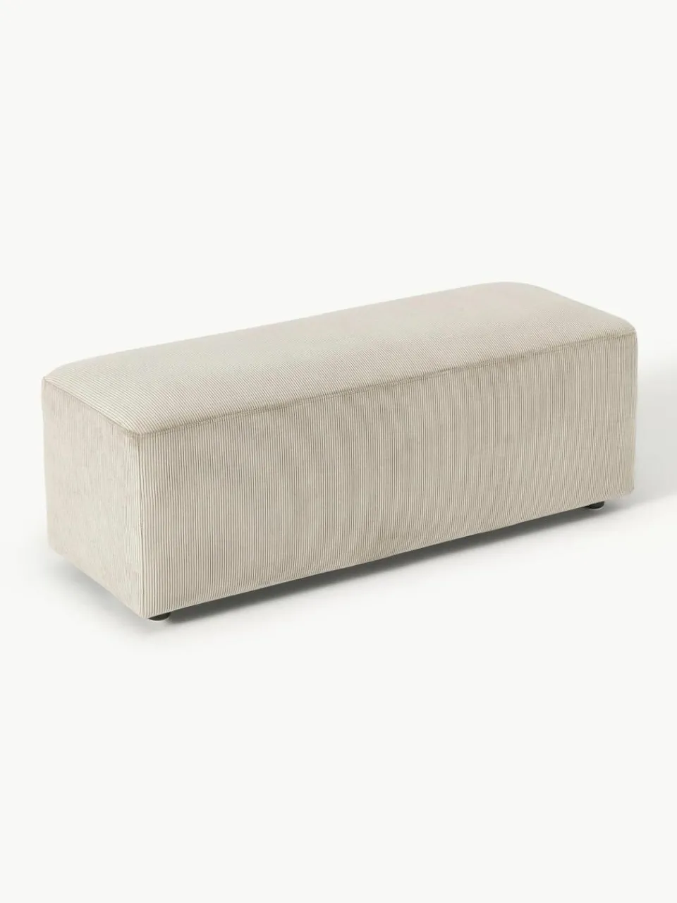 Westwing Collection XL-Hocker Melva aus Cord, B 116 x T 42 cm