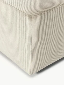 Westwing Collection XL-Hocker Melva aus Cord, B 116 x T 42 cm
